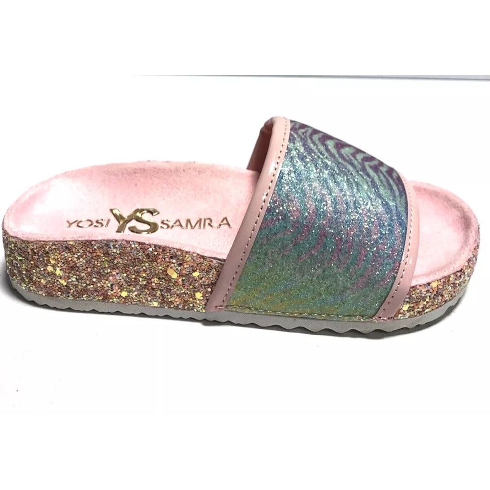 Yosi Samra Kids’ Miss Elsa, Pink Slide Sandals, Girls’ Size 11 M.